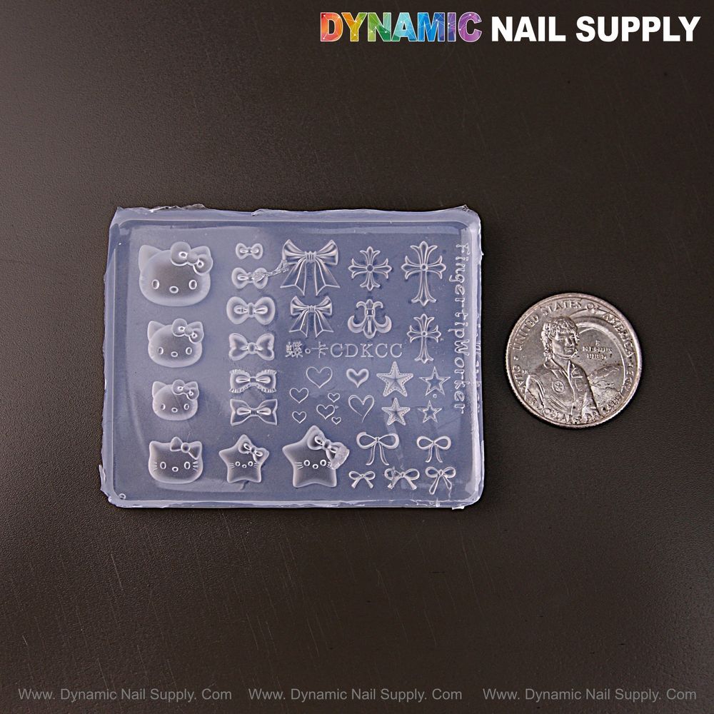 clear 3D silicone nail charm mold - 2