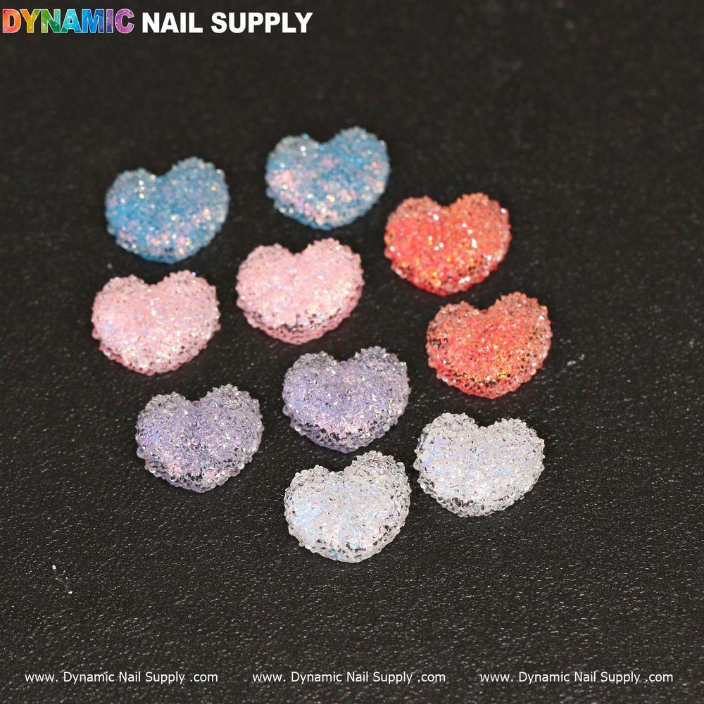 gummy candy heart nail charms - 2