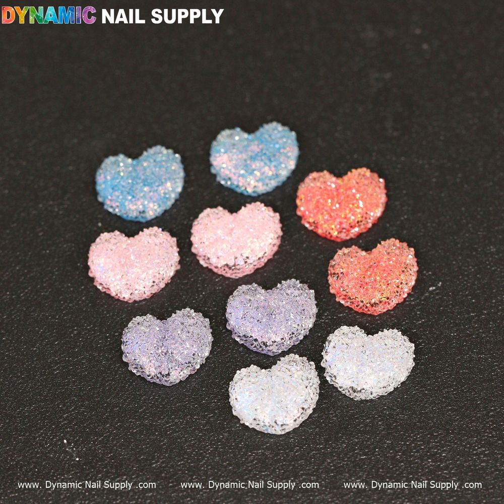 gummy candy heart nail charms - 3