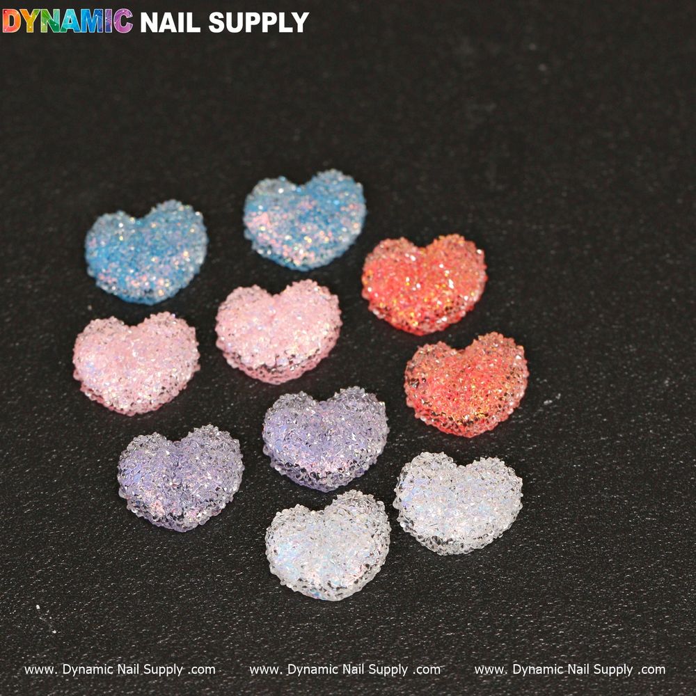 gummy candy heart nail charms - 4