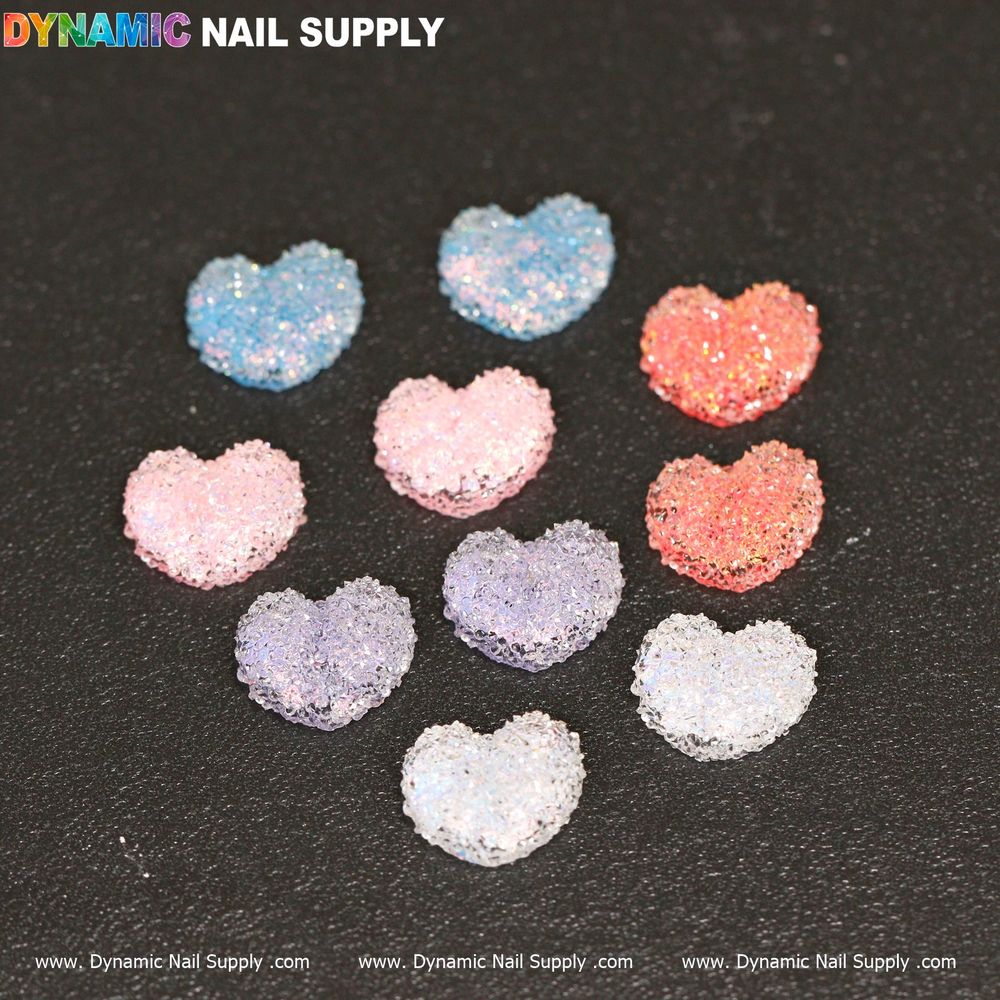 gummy candy heart nail charms - 5