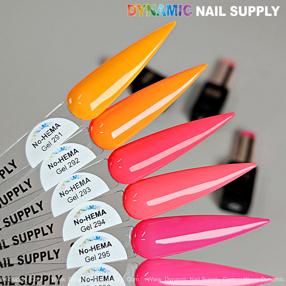 No-HEMA neon gel polish bottles - 2
