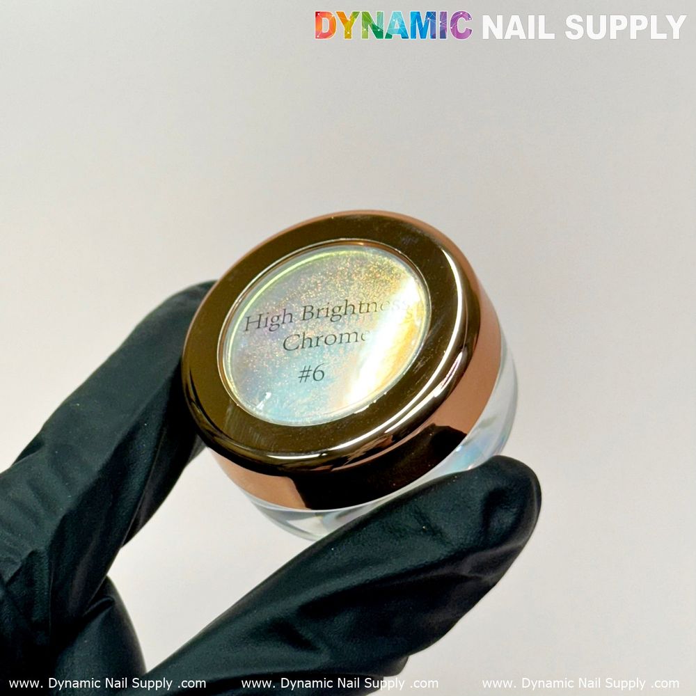 mermaid iridescent chrome nail powder jar - 4