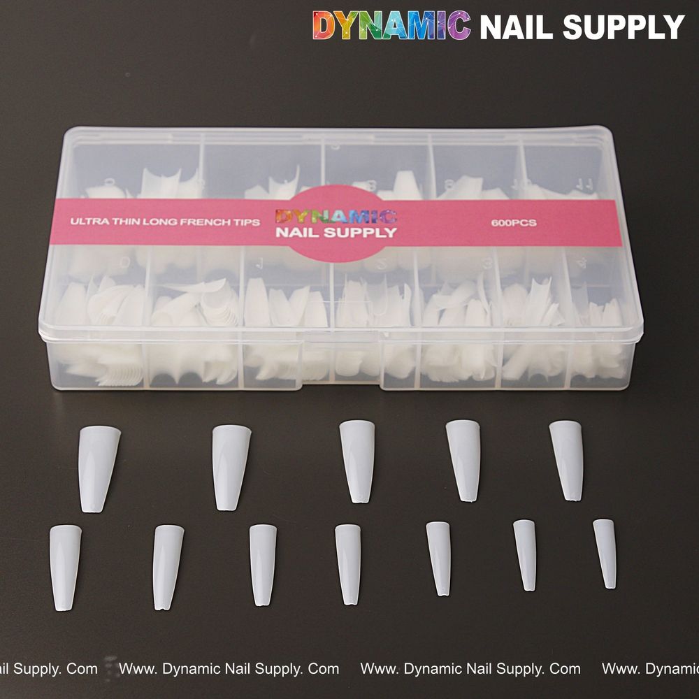 Ultra thin natural white French tips - 2